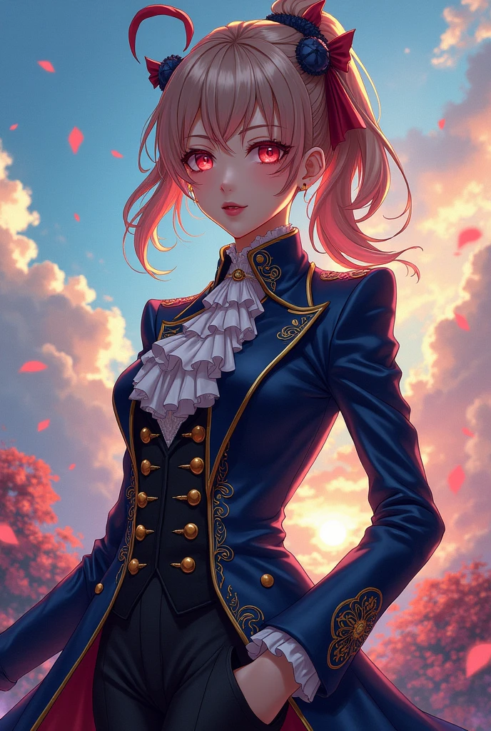 Anime style women's tailcoat