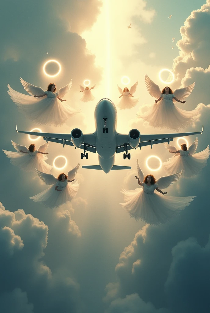 Airplane with angels