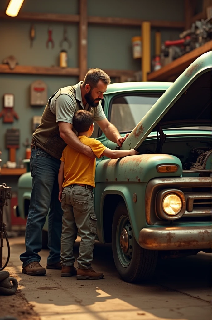 Father and son truck 