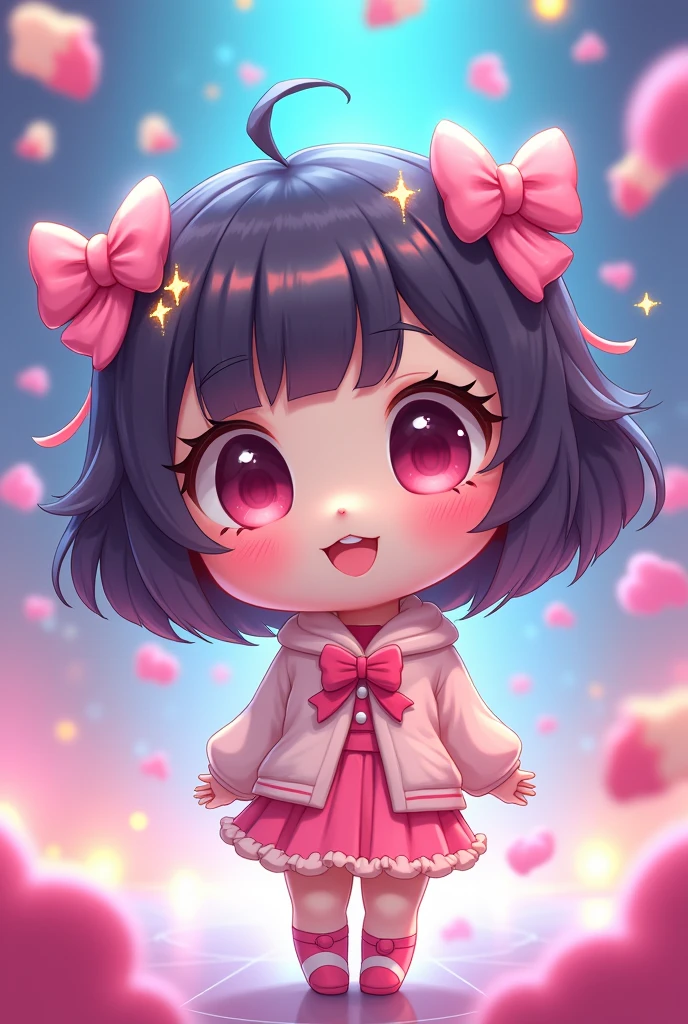 Chibi Cute anime character that can be used as an idol for twitch