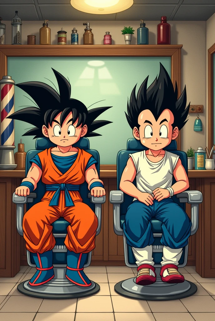 Goku and Vegeta from barbershop