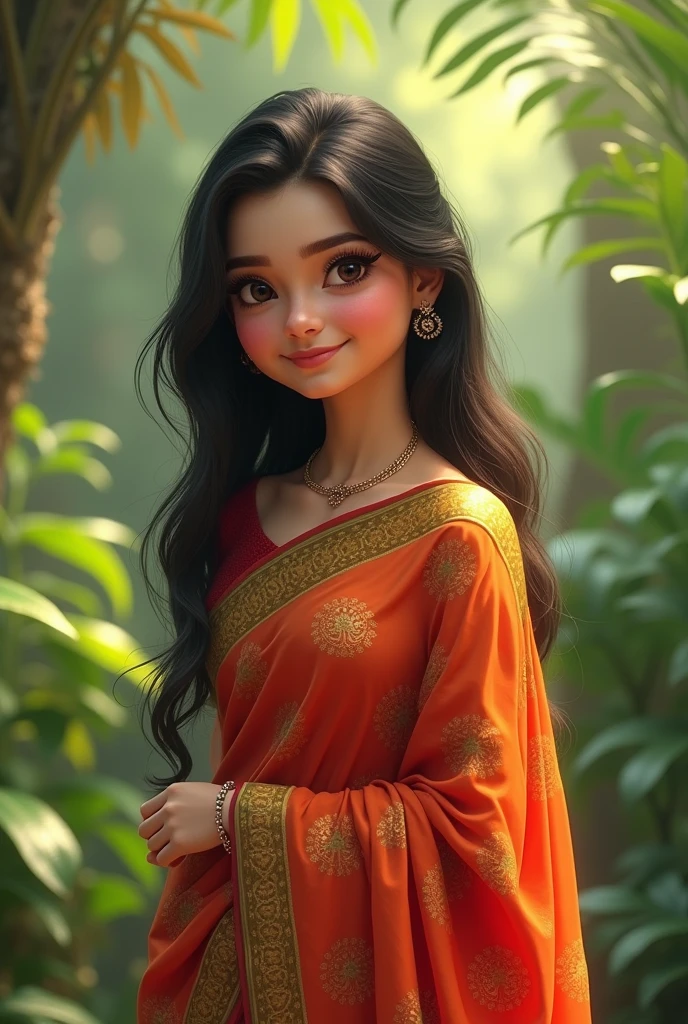 Tamil traditional saree wears cute girl
