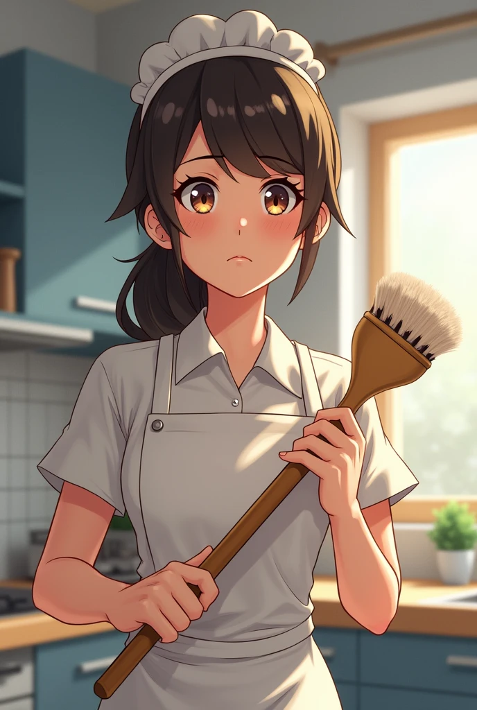 Holding cleaning brush i