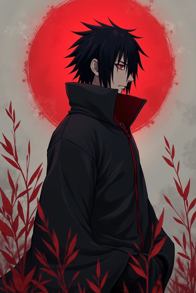 Itachi uchiha with the name sicko lyrics below 