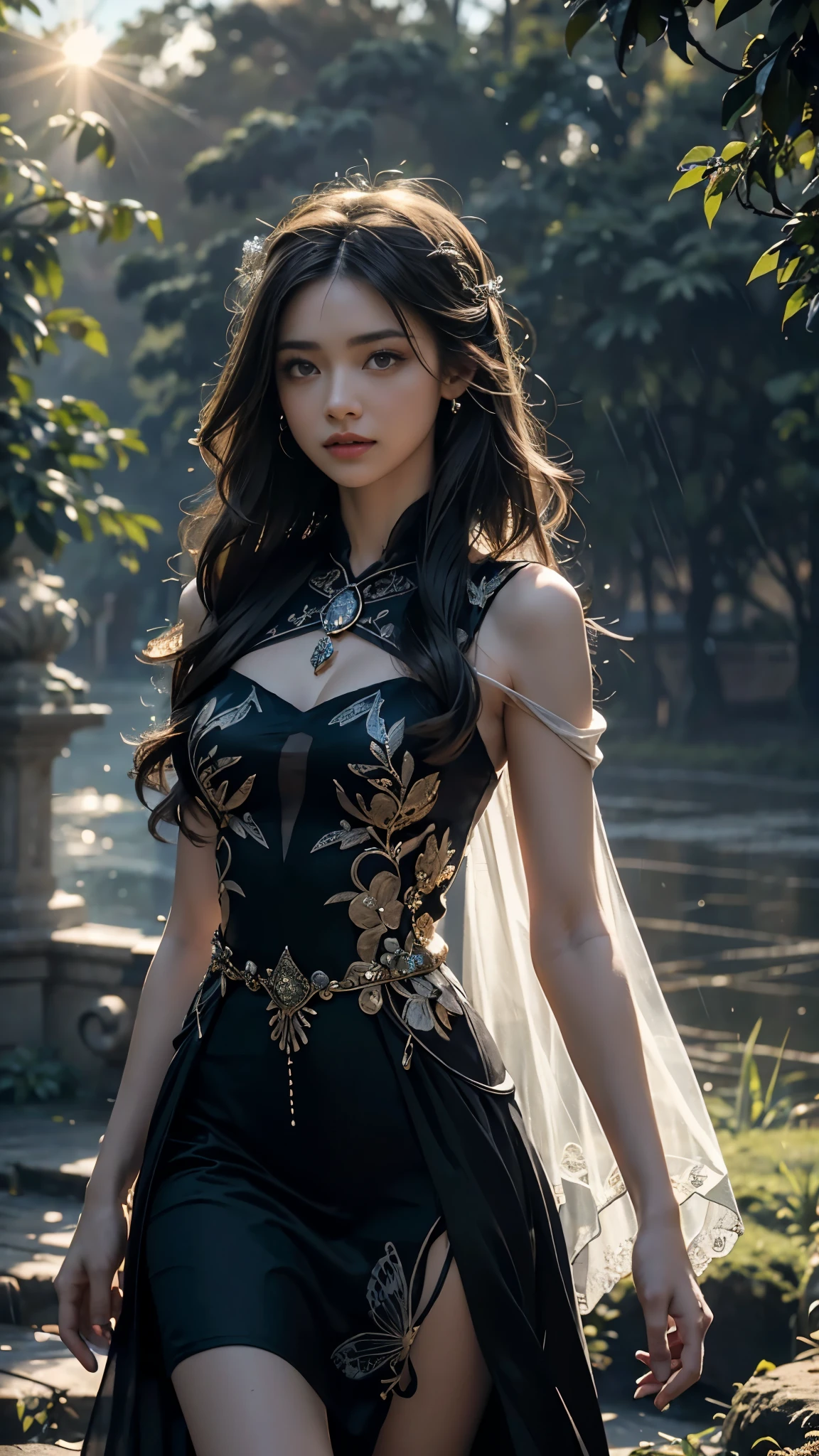 Official Art, Unity 8K wallpaper, Very detailed, beautiful and aesthetic, masterpiece, best quality, (zendispute, Mandala, dispute, endispute), (Fractal Art:1.3) , ((1 Latino)), Very detailed, Dynamic Angle, Dynamic Action, Cowboy shooting, The most beautiful form of chaos, elegant, Barbarian design, Vibrant colors, , author:James Jean, Robbie Devi Antonio, Chen Luo, French Bacon, Michael Mraz, Adrian Guinness, Shi Zhengzheng, Gerhard Richter, Takato Yamamoto, Ashley Wood, atmosphere, The ecstasy of notes, The flowing notes are clearly visible,
