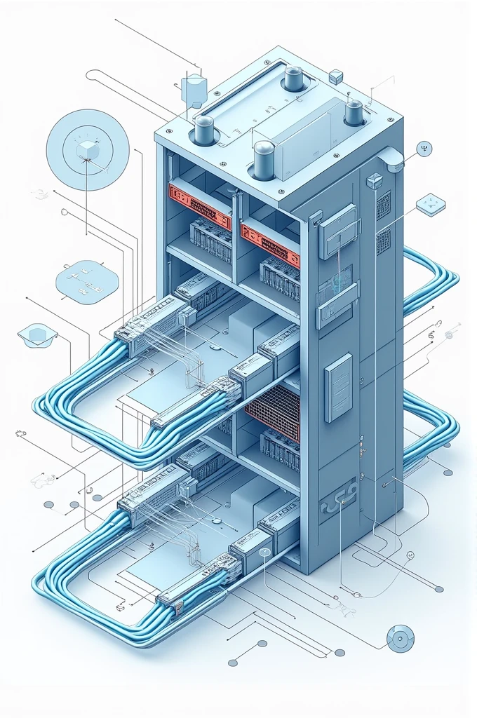 Image of the subcomponents of structured cabling