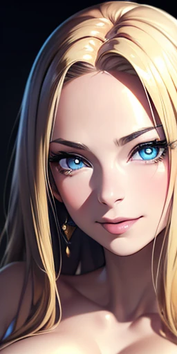 portrait, Practical, blue eyes, Blonde hair, Large Breasts, 4K resolution, High quality CG, Beautiful CG, Soft Light, realistic, photo-realistic:1.37),(8k, RAW photo, best quality, masterpiece:1.2), cute, ultra-detailed,heart-shaped pupils,physically-based rendering, ultra high res, sharp focus, looking at viewer,photorealistic,realistic, solo, photorealistic, best quality, extremely detailed face,extremely detailed eyes and face, beautiful detailed eyes,absurdres, incredibly absurdres,haunting smile, natural breasts, soft areolas, Puffy areolas, puffy nipples, detailed areolas, plunk areolas, detailed nipples, light pink areolas, light pink nipples, full body, sexy pose, ecstasy face, smooth body, sexy body, huge stunning goddess shot