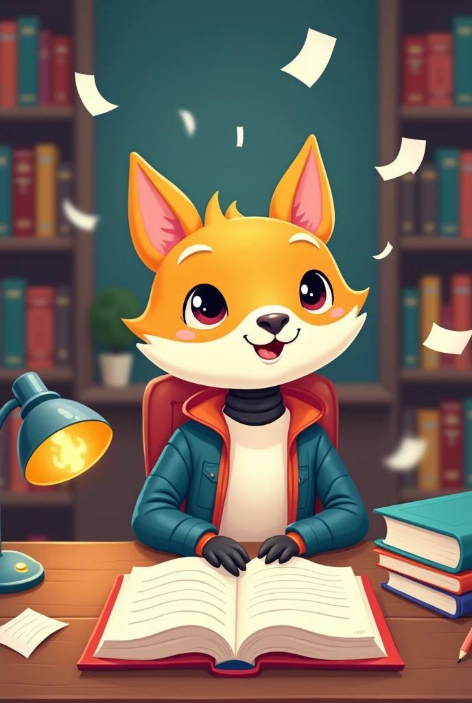 I want a cartoon profile picture of studies
