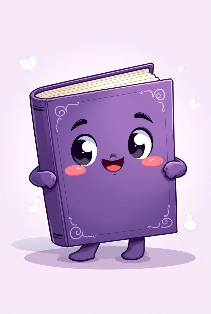I want a cartoon profile picture of a purple book