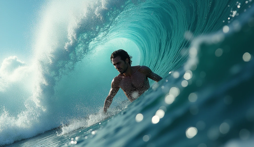 Man in ocean wave dangerous condition
Hungry
