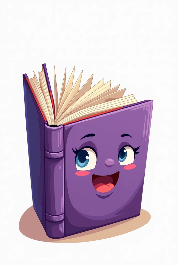 I want a profile picture of a cartoon purple open book