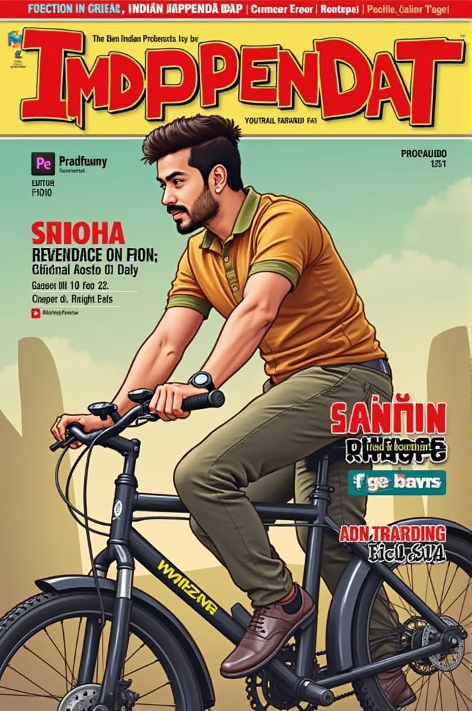 Magazine cover page indian imdipendat day