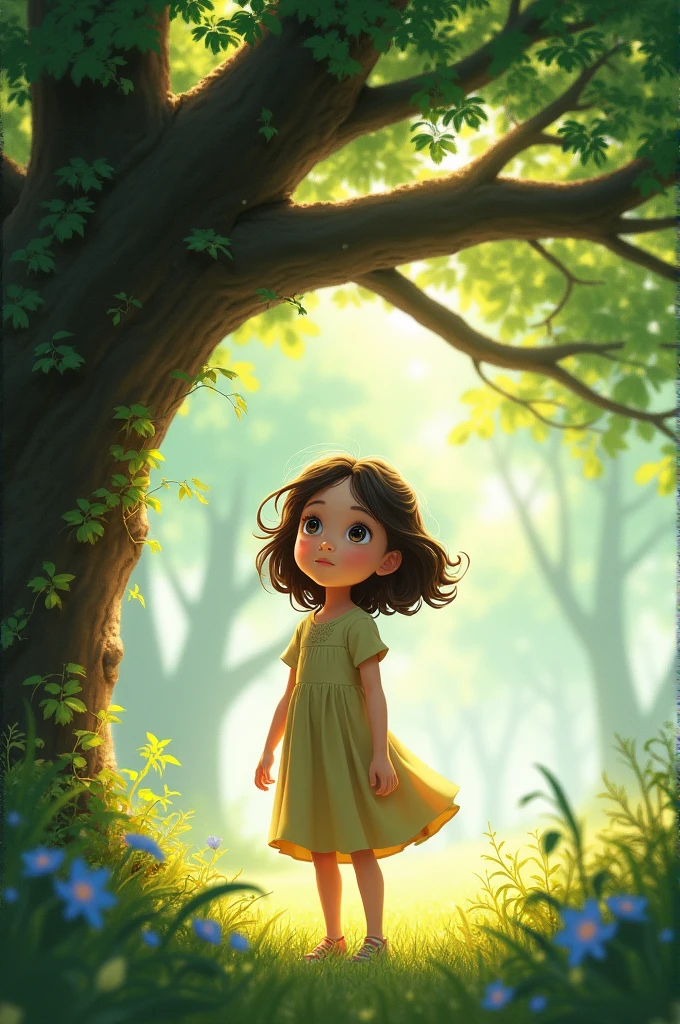 Young girl.tree
