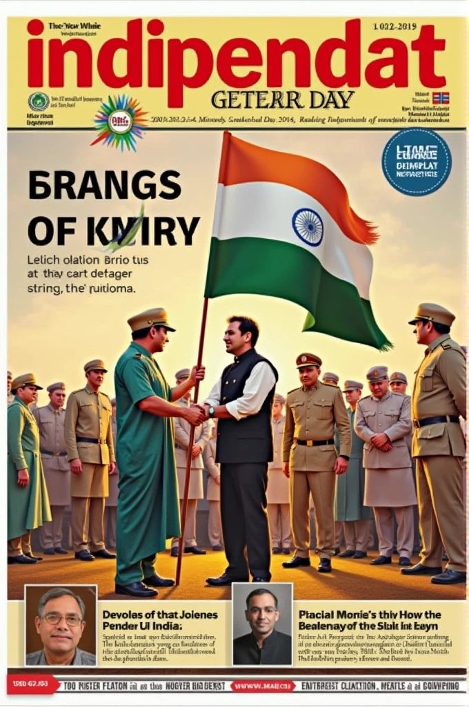 Magazine cover page indian indipendat day 
