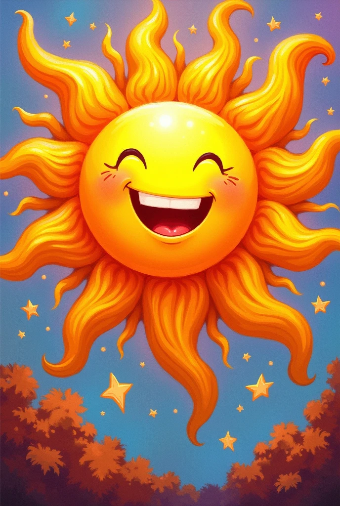 Abstract happy sun