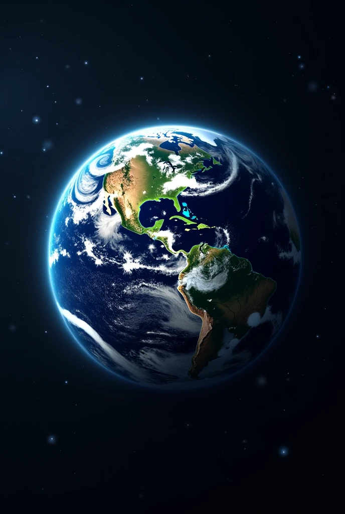 Create an image of the earth the image needs to be on its side