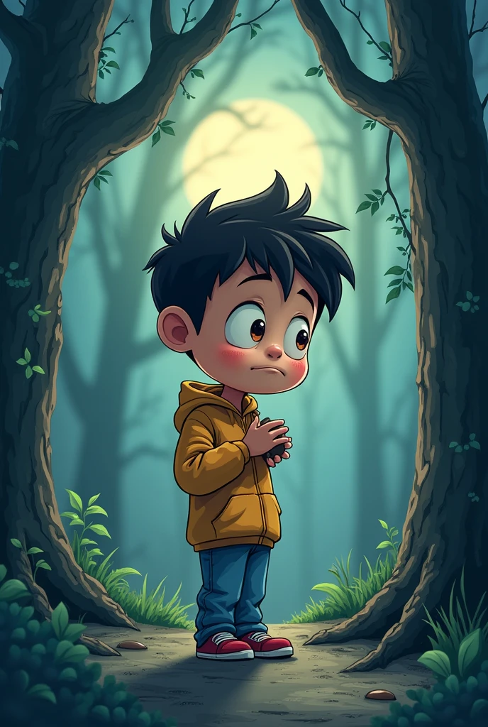 Presentation about fear,cover photo, Cartoon