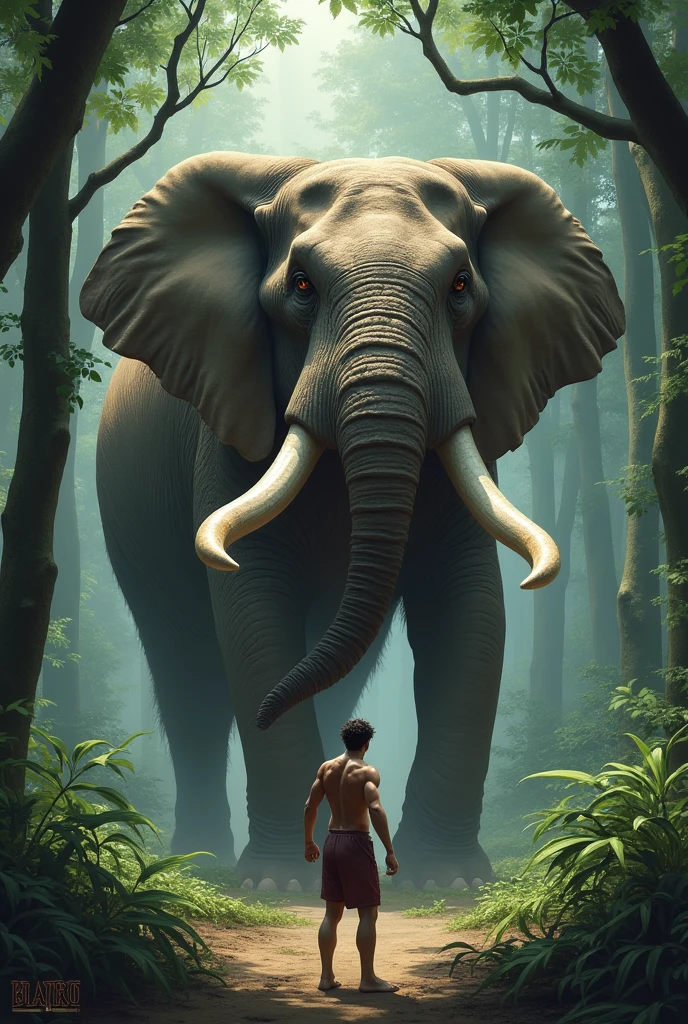 Forest elephant attack man