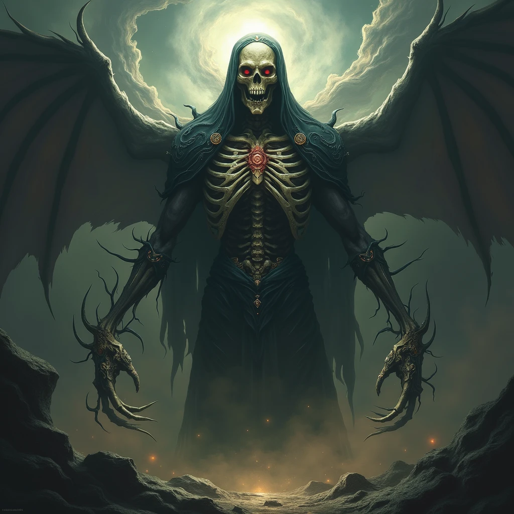 Supreme God of Death, Dark and evil skull  