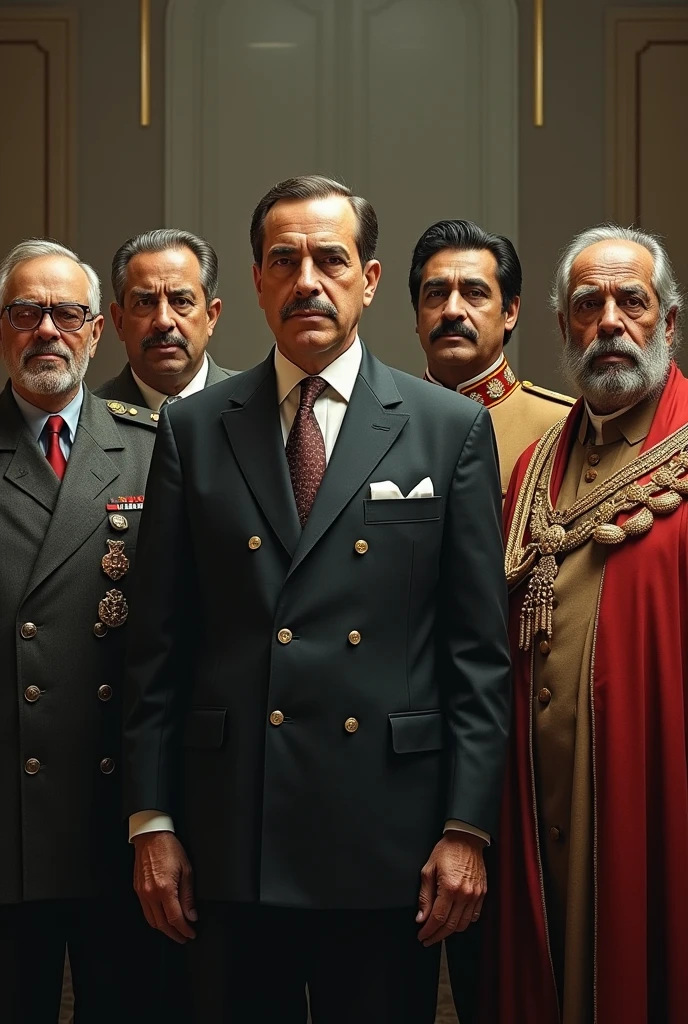 Saddam Hussein and zulfiqar Ali Bhutto and momar qazafi and shah fiasal and chi guera real pics to gather