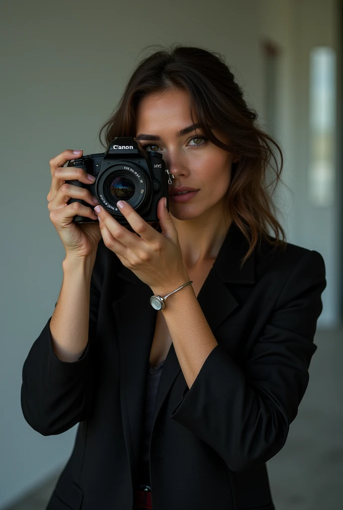 Woman point photo