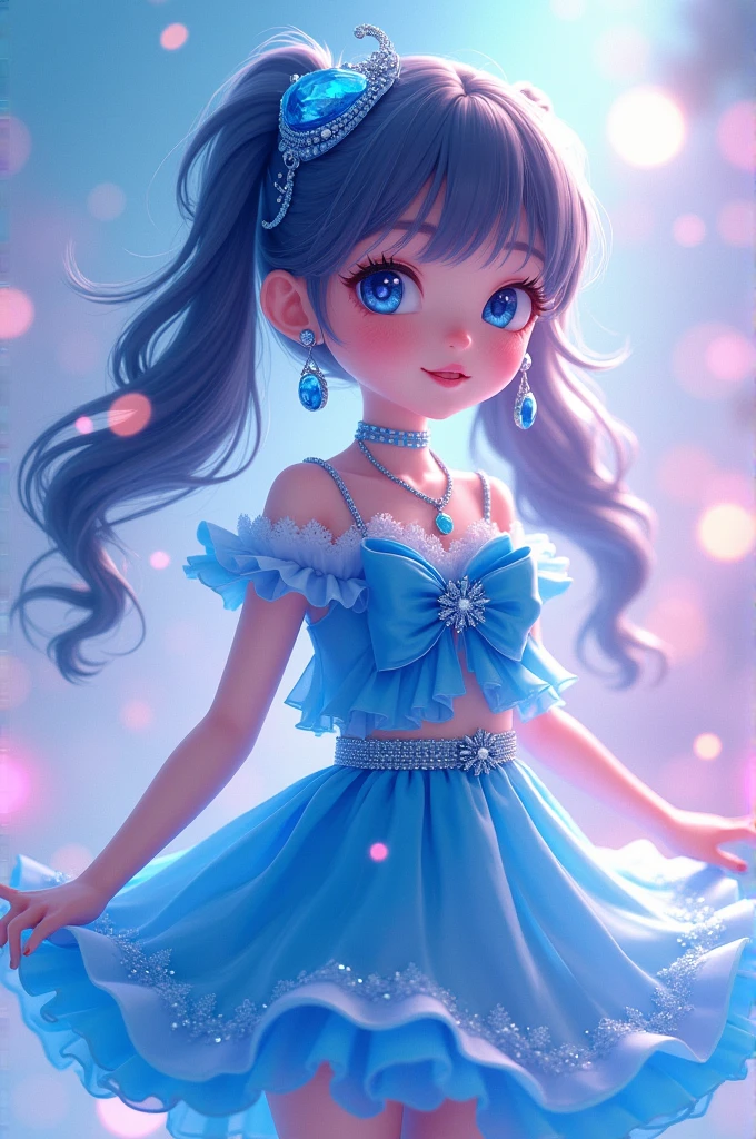 Blue clothes、Idol、cute、