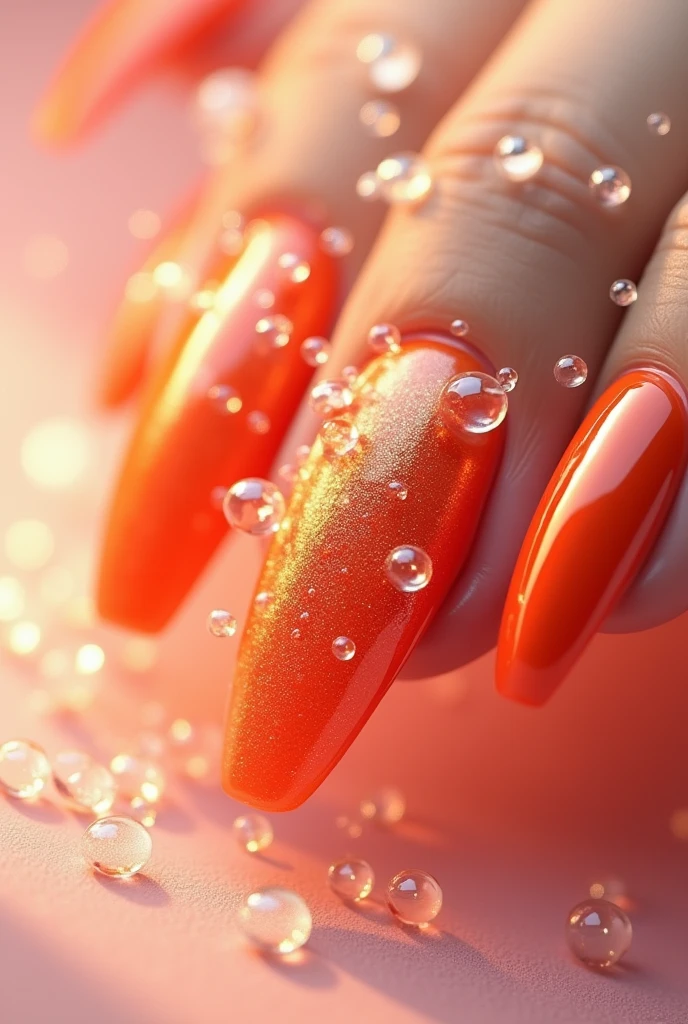 I want you to make fanta nails with real bubbles