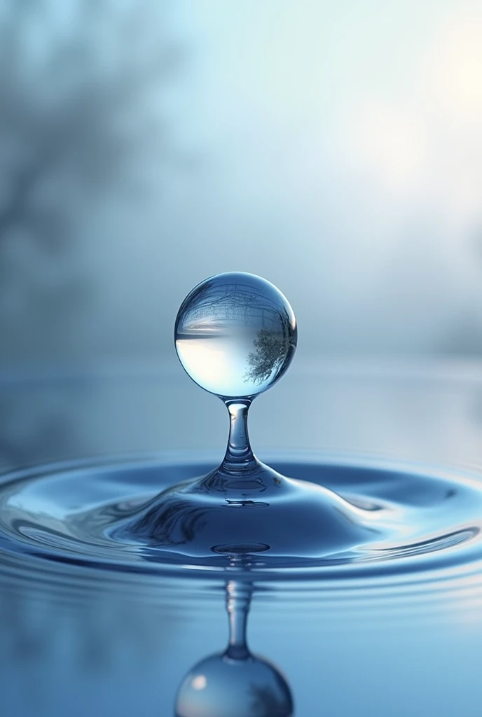 Imagine a single water droplet, freshly born from the sky's embrace