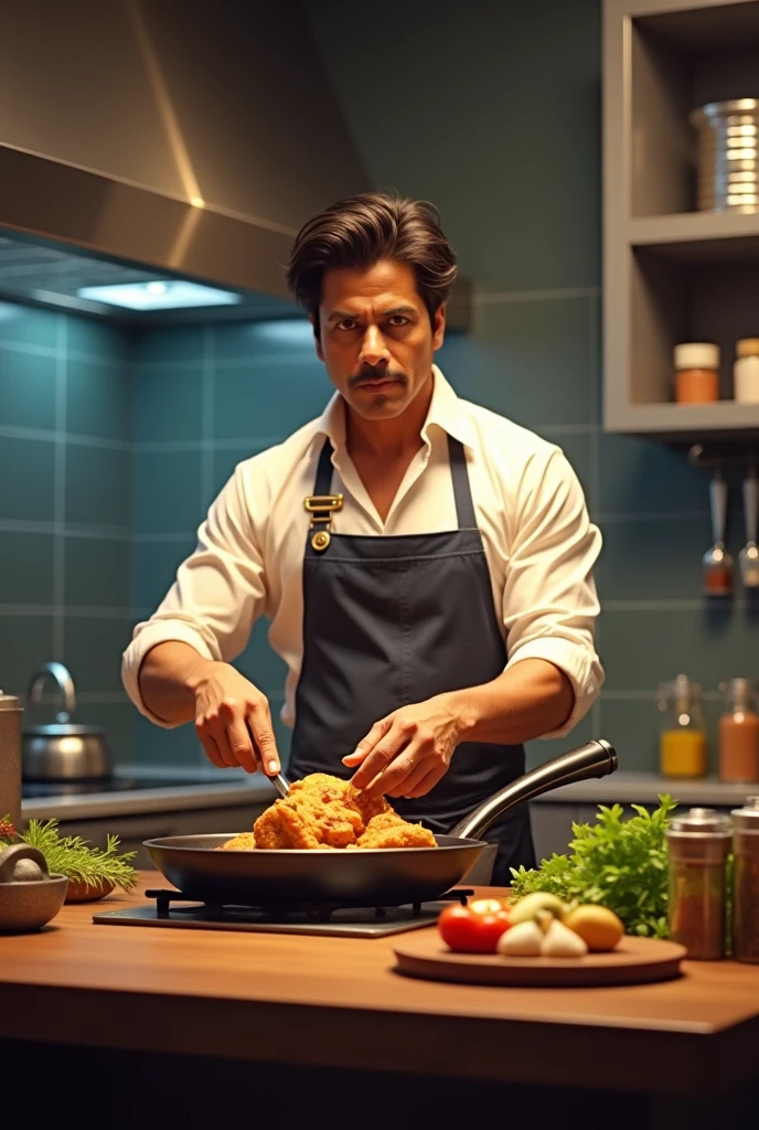 Sharukh khan making chicken