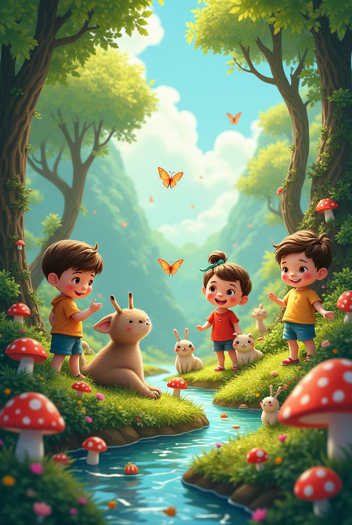 Creative nature for children with animals