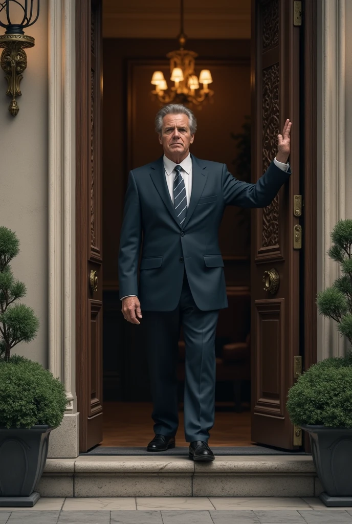 Knock door a man