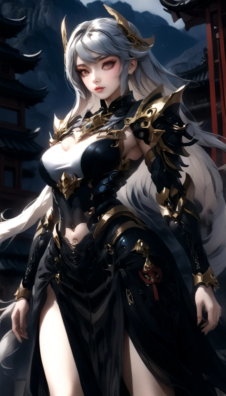 high quality,HD,16K,Sharp Line,1 Girl,fantasy, （Fire Spirits）,Pretty Face, Large Breasts, Beautiful legs,In the mountains,Focus Girl,detailed Pretty Face,Detailed clothes,beautiful eyes,Cool,Sexy,Dynamic Angle,穿着华服的神明Strike a pose拍照, Ancient mysterious sexy goddess, Traditional beauty woman, Beautiful female warrior god of war , Beautiful sexy goddess, Gorgeous role-playing, high, Beautiful young girl, Beautiful woman, 华丽Beautiful woman, Complex clothing,Chinese Mystical Aesthetics, Beautiful Asian ancient mysterious girl, Extremely detailed shot of the goddess, Jaw-dropping sexy beauty, Big breasts deep neckline sexy belly button（butt), (bedroom), (Sexy Girls), masterpiece, best quality, Bangs, blush, Chest, clavicle, Eyebrows visible through hair, (Gradient red and gold hair), Jewelry, Long hair,Bright Eyes, ring, (solitary), illustration, fashionable, miss, Strike a pose, background, element, confident, Express, Accessories, majestic, striking, key point, Dynamic poses, ((plump)), (black))Woman in transparent dress,Viewer,(((Full breasts, Keeley University))),Slim waist,(Navel exposed,Bare waist), Long hair, extreme detailed details, 详细的fantasy艺术, Stunning character art, Beautiful and exquisite character art, Beautiful transparent dress, Very detailed, Large Breasts，Chest，Golden ratio figure，Beautiful figure，Ultra wide-angle shooting，Full body shot拍摄，Body close-up，Full body shot，Wearing a pleated tulle skirt，柔和动漫illustration, 柔和的深色background，Fujifilm XT3 Clear focus, f 5.6, High Detail, Clear focus,(Wearing openwork clothing),, (Natural light), (Tempting)translucent, Good velvet quality, Compared, Divine Light,, Silver hair, 天空background, Absolute Strength,Female Shinmei，穿着性感丝绸的Female Shinmei,，Large Breasts，Chest，Golden ratio figure，Beautiful figure，Ultra wide-angle shooting，Full body shot，Body close-up，Full body shot， Wearing a tulle dress, Model shooting style, Large Breasts，饱满Chest，Golden ratio figure，Beautiful figure，(Extremely detailed CG 8k wallpaper unit), The most beautiful artistic photos in the world, , 8K 超HD, ) on the beach，Sexy lazy posture，Sexy seductive expression，best quality,masterpiece,Ultra-high resolution,(Practical:1.4),original photo,Ultra-high resolution