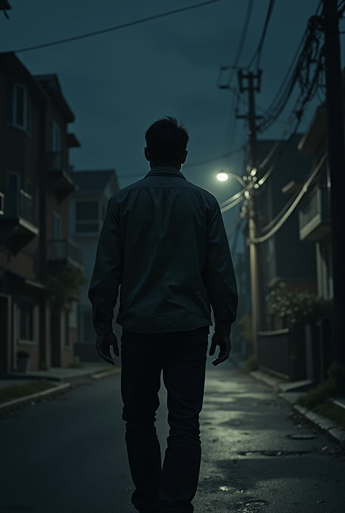 A man returned after drinking alcohol at night