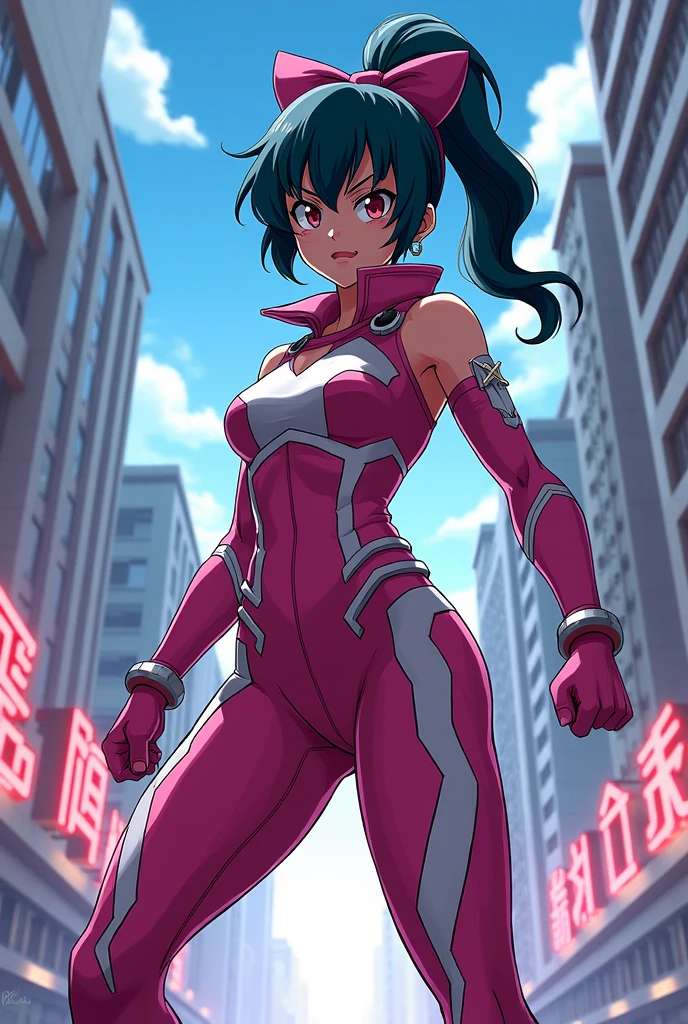 Hero costume in my hero academia style for a girl/ for a strong legs power/ with hello kitty’s codes