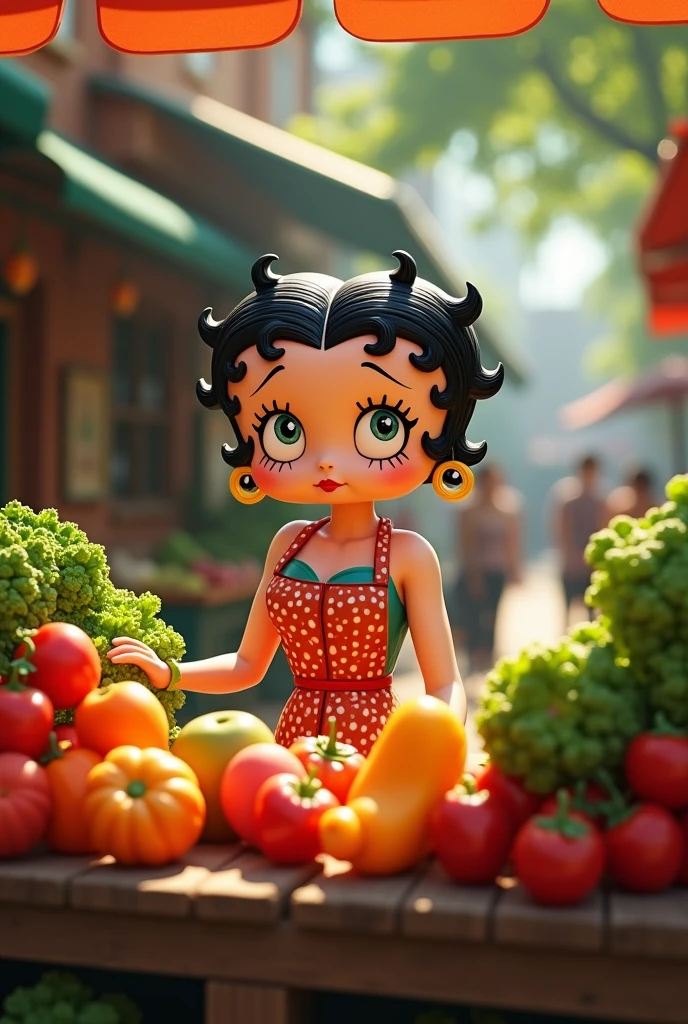 Betty boop organic grocery seller 