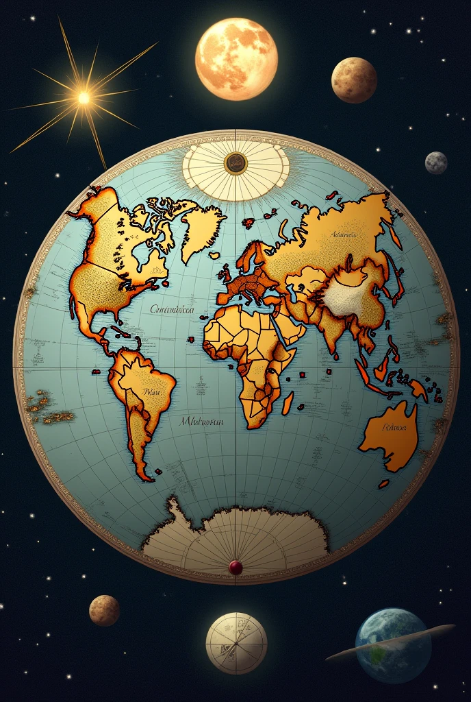 Flat earth map