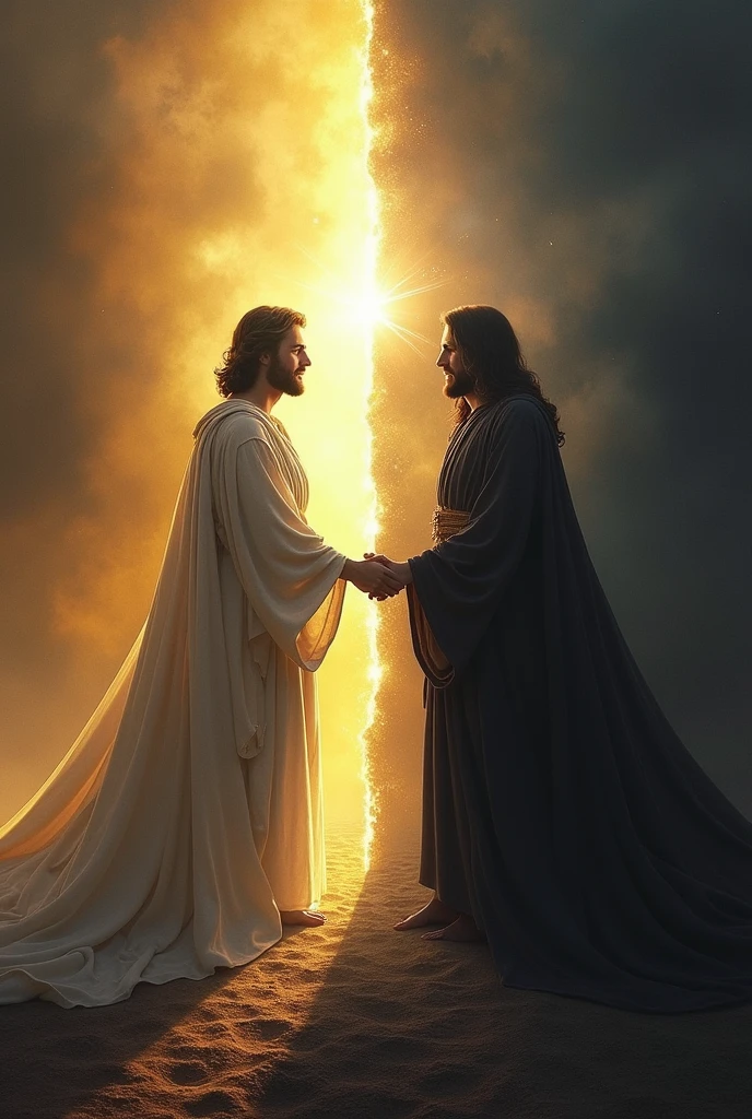 I need an image that represents the following biblical quote: 2 Corinthians 6:14 Do not be unequally yoked with unbelievers.; For what fellowship has righteousness with unrighteousness?? And what communion has light with darkness??