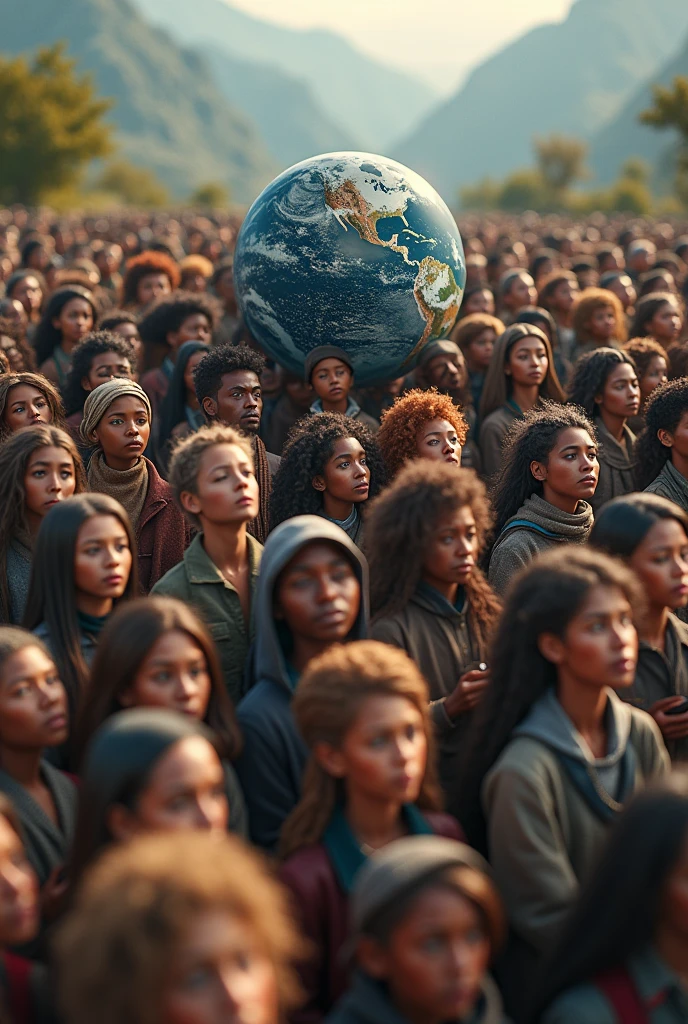 Hyperrealistic HD image of the inhabitants of the earth