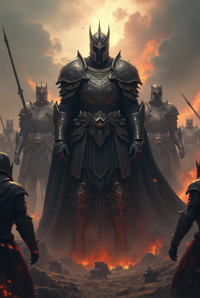 Draw pictures of dark king in kingdom of war and have a lot of human Hight quality, ultra HD