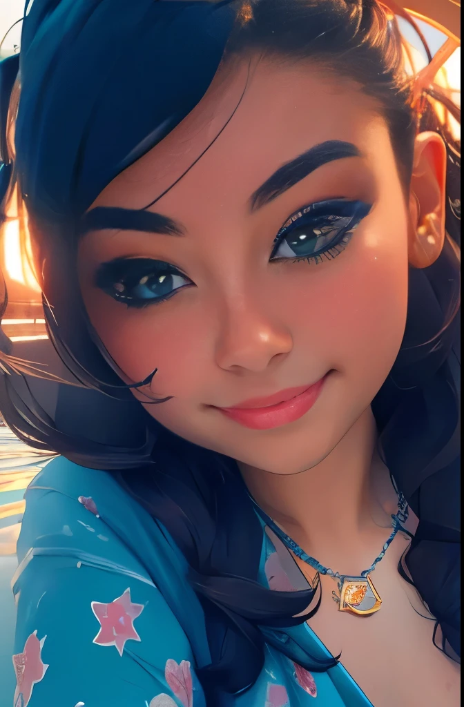 Superb Quality, Masterpiece, High Resolution, 1Girl, Blush, (Seductive Smile: 0.8), Star Pupil, Hair Accessories, Necklace, Jewelry, Beauty, on_body, Tyndall Effect, Realism, Lotus Pond, Light Edge, Two-tone Lighting, (High Detail Skin: 1.2), 8K UHD, DSLR, Soft Light, High Quality, Volume Lighting, Candid Photo, High Resolution, 4K, 8K, Background Bokeh
