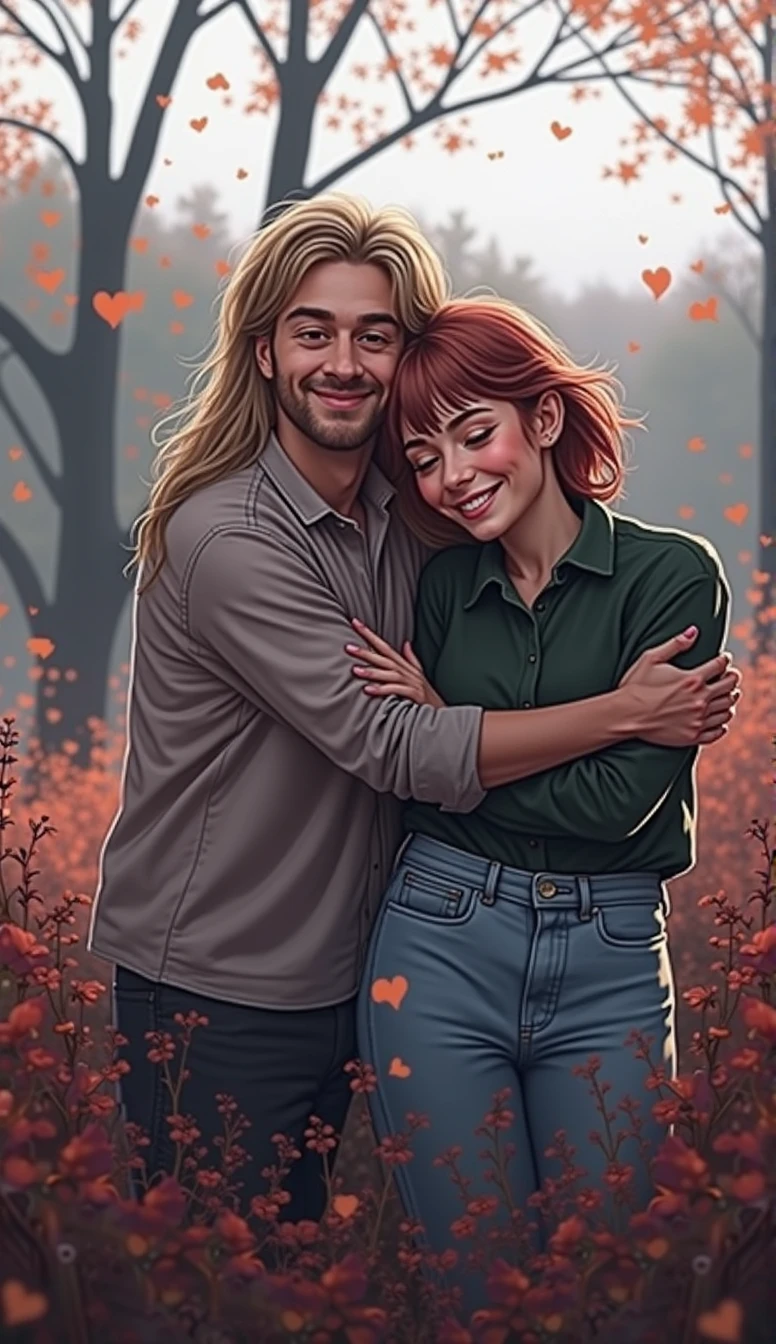 Hug and smile 
