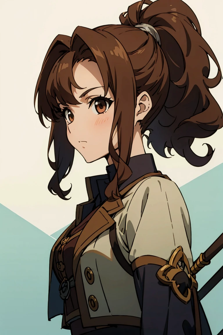 curly hair,ponytail,pirate girl,brown hair