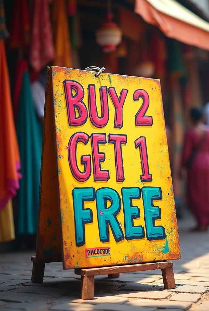 bye 2 get 1 free sign bord on saree