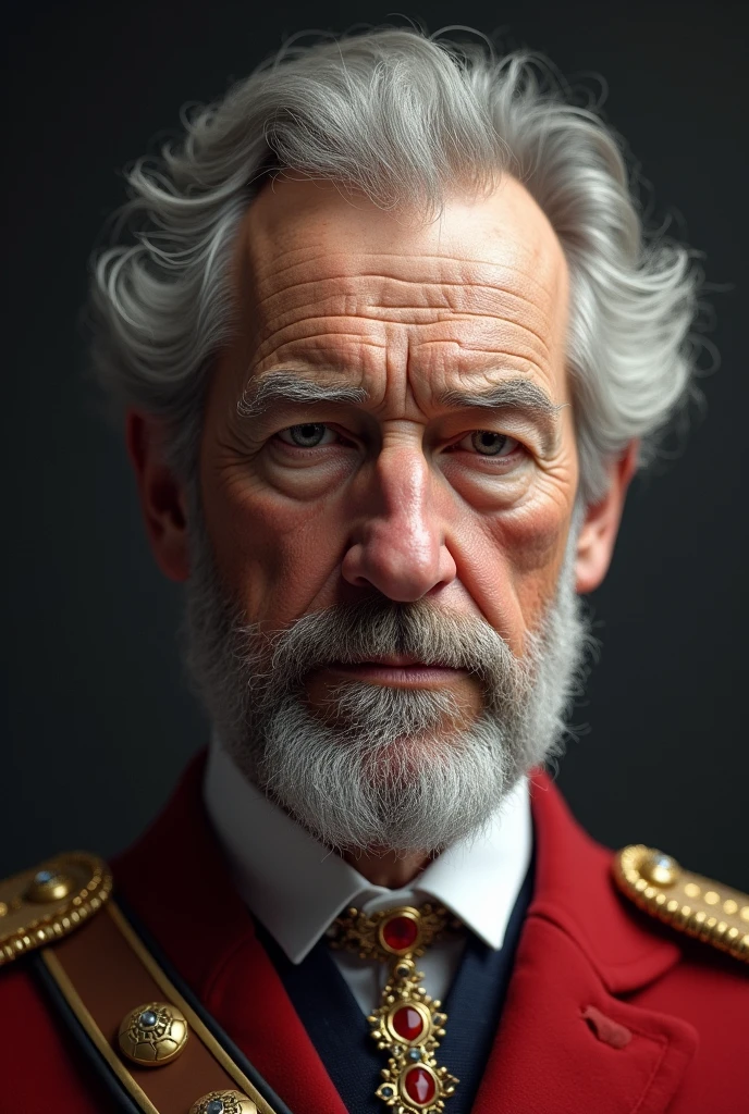 Hyperrealistic HD image of the real face of King Charles