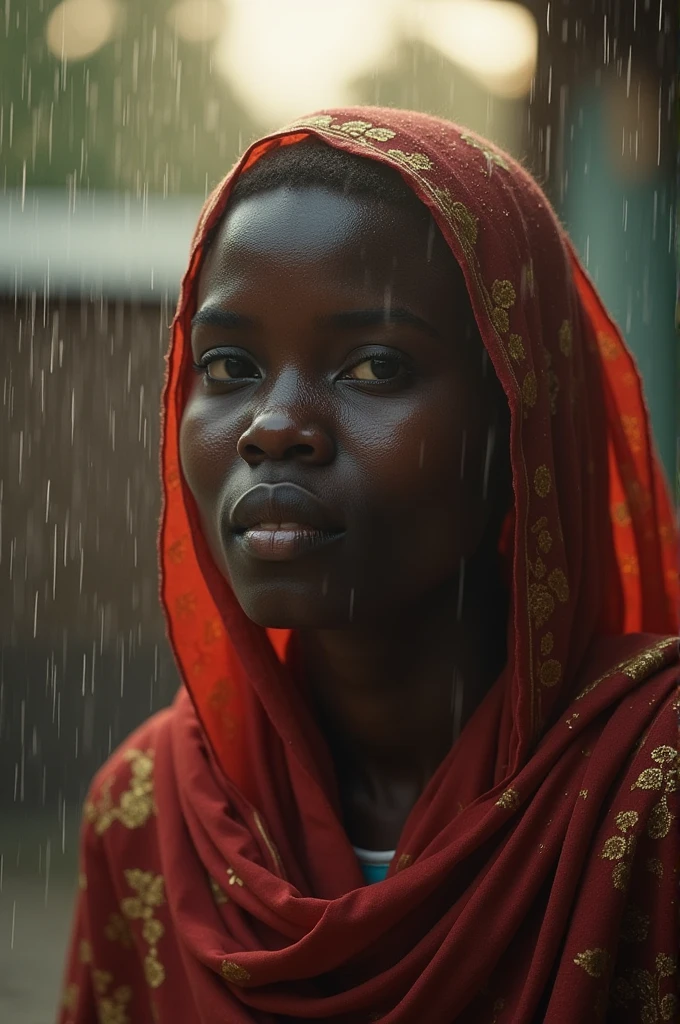 Somali people under the raining more image and shining skin