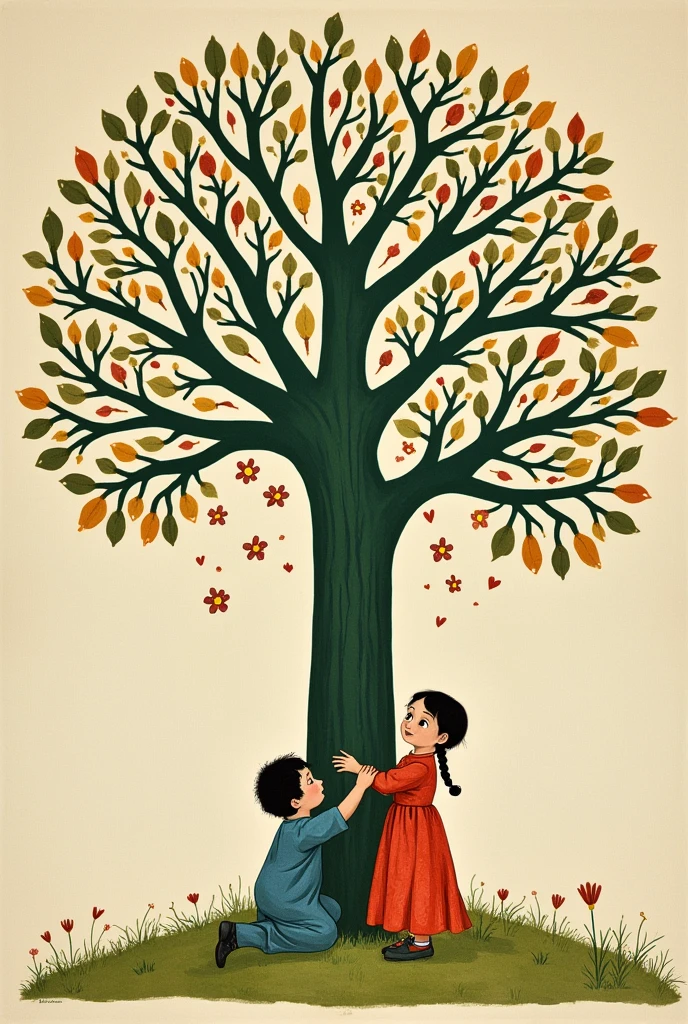 Edmund Dulac and Henry matisse childish Hanging tree illustration
