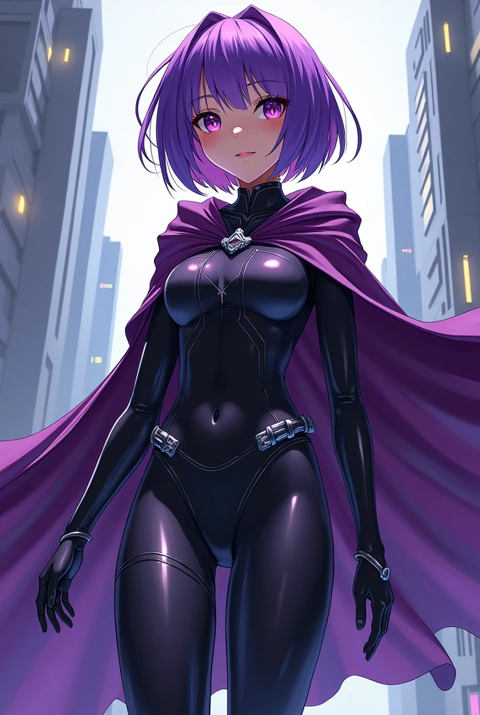 (detailed dark city background), masterpiece, best quality, 1girl, purple hair, white skin, Raven_No_Hood, Raven_Cosplay, leotard, full-body angle
<lora:Raven_Cosplay_V1:0.8> <lora:EGK513-15:0.6>