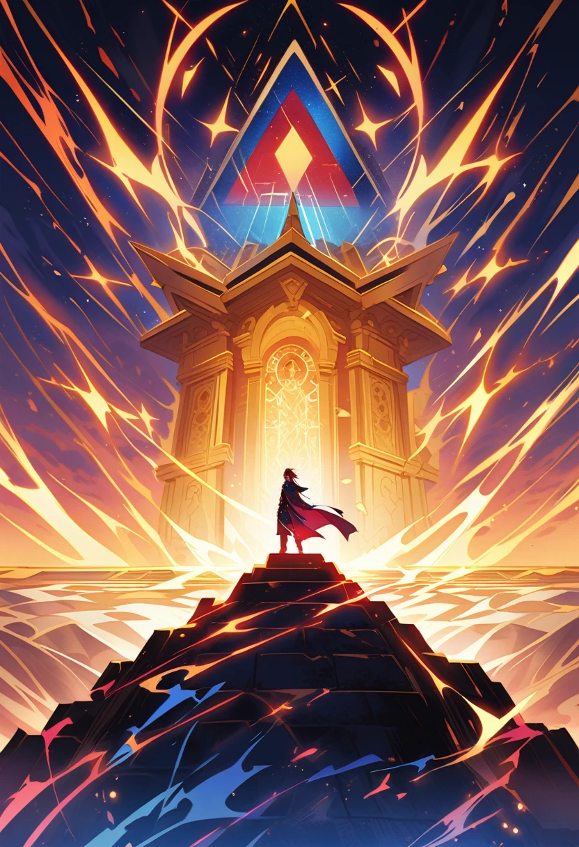 Yami Yugi, the enigmatic Duelist, stands tall within the shadows of an ancient pyramid, the setting sun casting golden hues across its majestic structure. In his hands, he wields the iconic Duel Disk, its intricate circuitry glowing with an otherworldly light, as he prepares for a fateful card battle. The air is thick with anticipation, the echoes of history seeming to reverberate through the chambers of the pyramid. Around him, hieroglyphics etched into the stone walls tell tales of ancient battles and magic, their power lingering in the atmosphere.
Yami's eyes are fixed intently on his opponent, unseen but felt, as he delicately shuffles his deck, each card a piece of destiny in his grasp. The duel disk's holographic display flickers to life, projecting a mesmerizing battlefield where creatures of myth and legend clash. The clash of cards and the crackle of mana form a symphony of strategic prowess, as Yami expertly weaves his tactics, summoning forth powerful allies and countering his foe's every move.
Render this scene in a stunning blend of traditional Japanese anime aesthetics and historical grandeur, emphasizing the drama and mystique of the moment. Capture the intricate details of the pyramid's architecture, the glow of the duel disk, and the fierce determination etched on Yami Yugi's face, as he embodies the very spirit of the game.