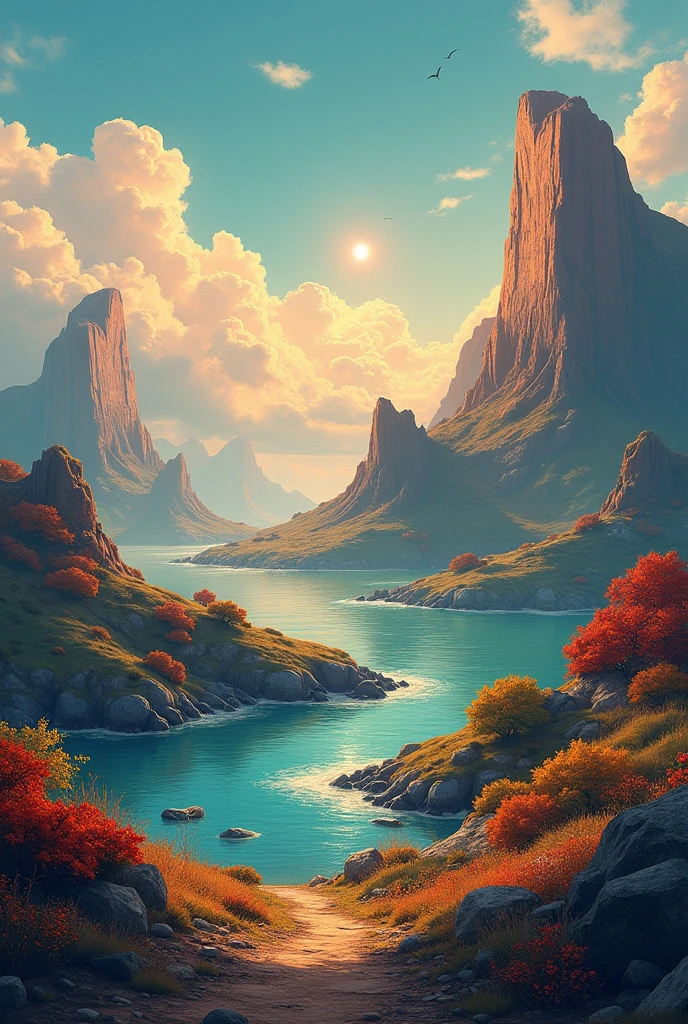 create a ai art landscape with name "stifan uncle " name should be there
