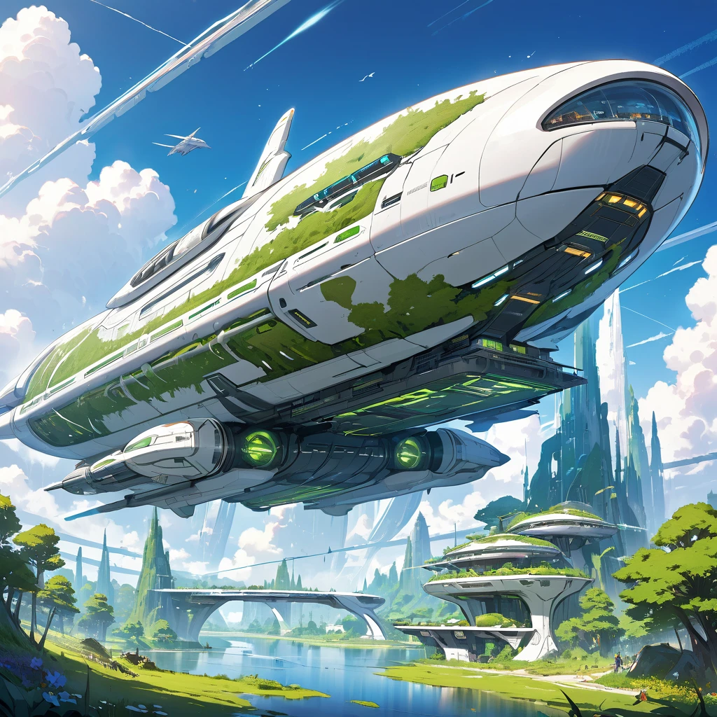 A huge ecological type future spaceship.